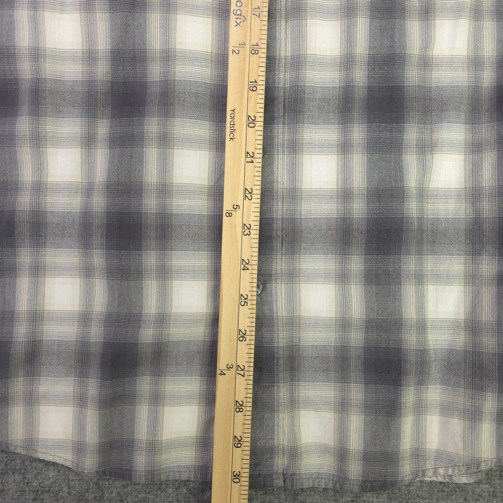 The North Face Shirt Large Gray Plaid Long Sleeve Button Up Pockets Cotton - Picture 6 of 8